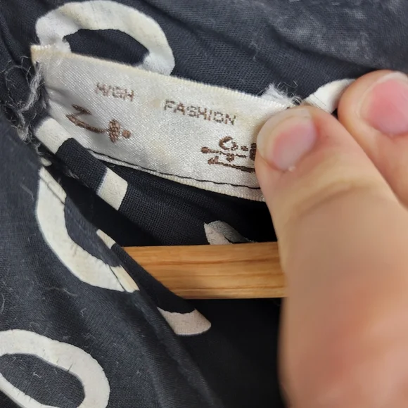 Vintage 80's-90's High Fashion Printed A-Line Dress Large - Picture 7 of 10